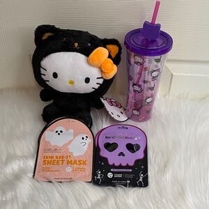 Halloween Hello Kitty Plush, Tumbler Skincare Set (Set 3)
